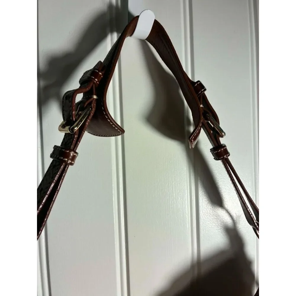 Dooney and Burke Leather Shoulder Bag-Cognac/Rust